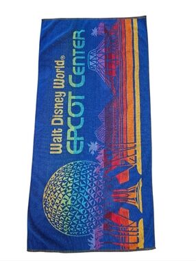 VINTAGE 1982 Walt Disney World Epcot Center Rainbow Beach Towel WDW